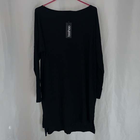 NWT BooHoo Plus EmilySlash Knitted Tunic Dress 18 - Picture 2 of 11